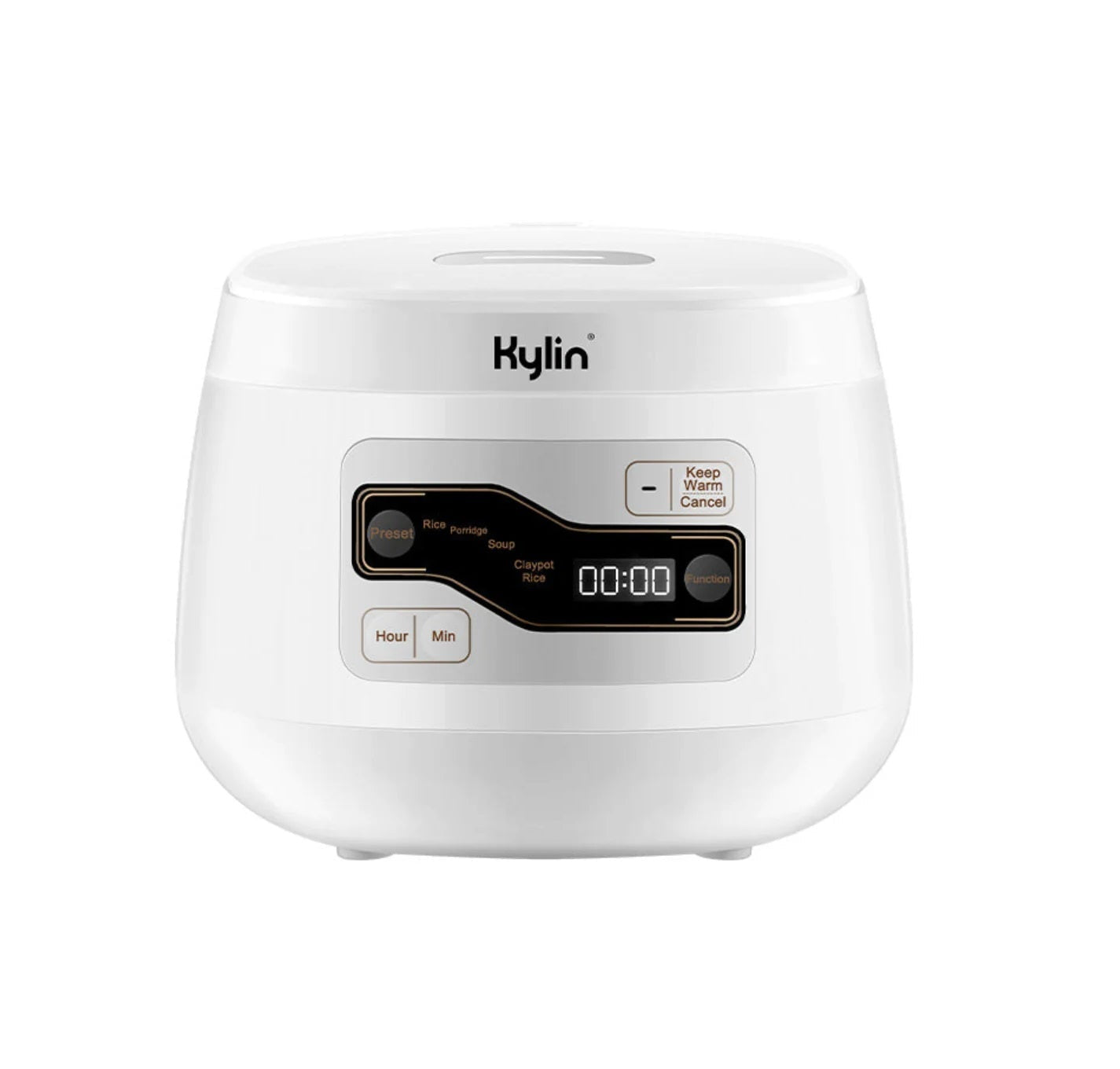 Kylin Electric No Coating Ceramic 4 Cups Rice Cooker 2L White AU-K1020