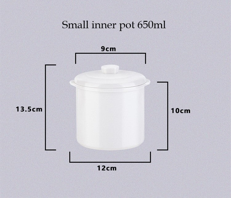 Kylin Electric Slow Cooker Stainless Steel Ceramic Pot Steamer 2.2L With 3 Containers AU-K1022