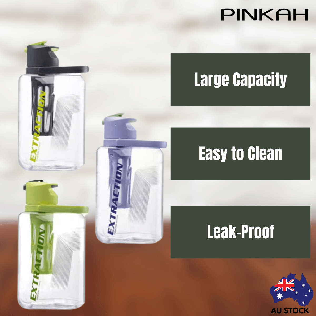 Pinkah PJ-784 2L Portable Cold Brew Jug With Strainer - Green