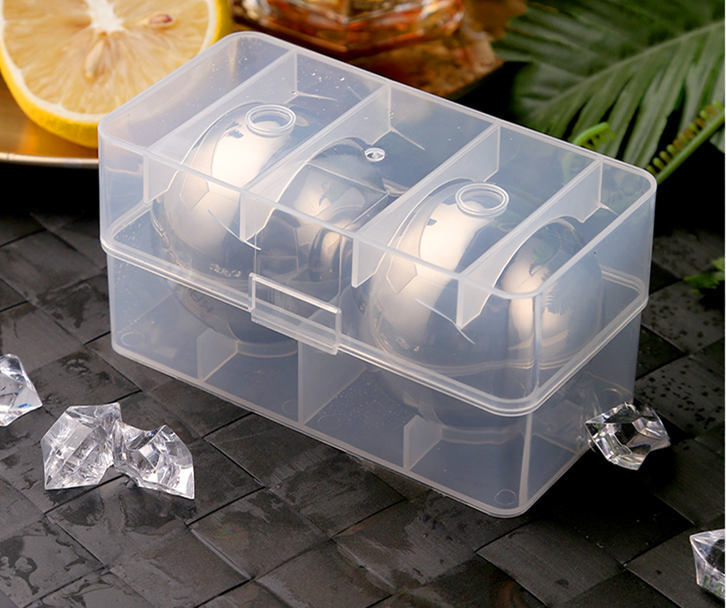SSGP Classic Stainless Steel Sphere Ice Ball Set 2pc With Case