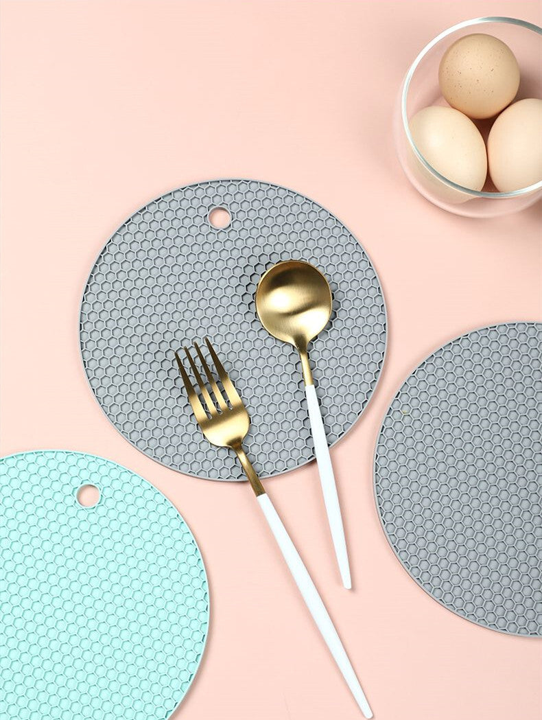 Yesjoy Duo 2-piece Silicone Heat Resistant Trivet Kitchen Mat WG486A