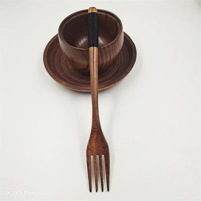Yesjoy Wood Tangled Utensil Fork F892A