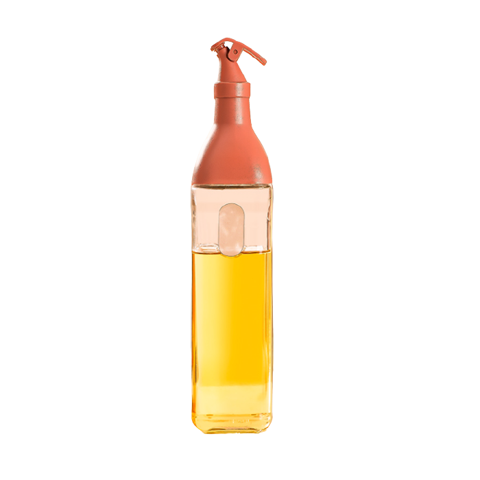 Robo Waltz Square Seasoninig Oil Bottle 500ml 2pc Set Red
