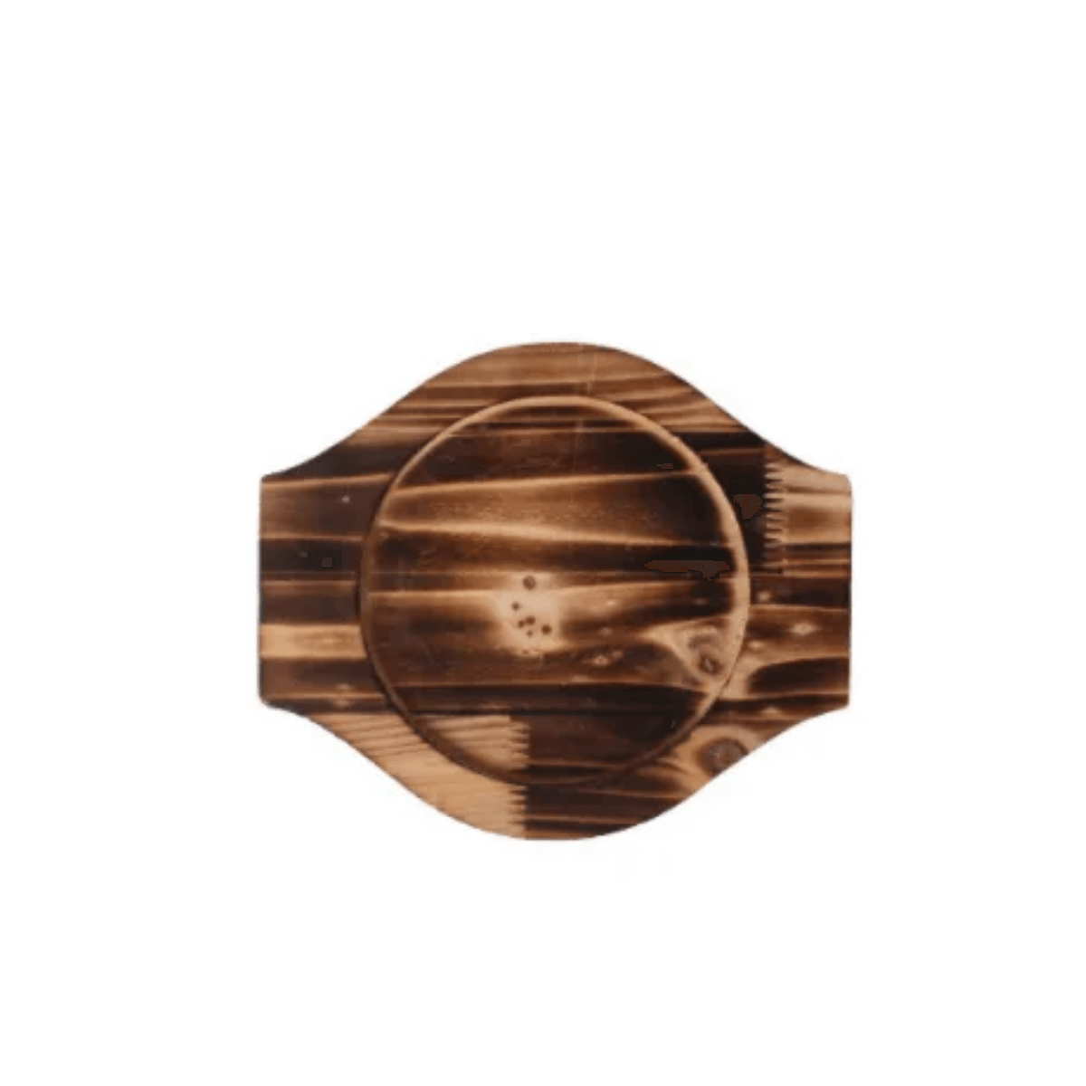 Korean Natural Stone Bowl Wood Trivet 14cm