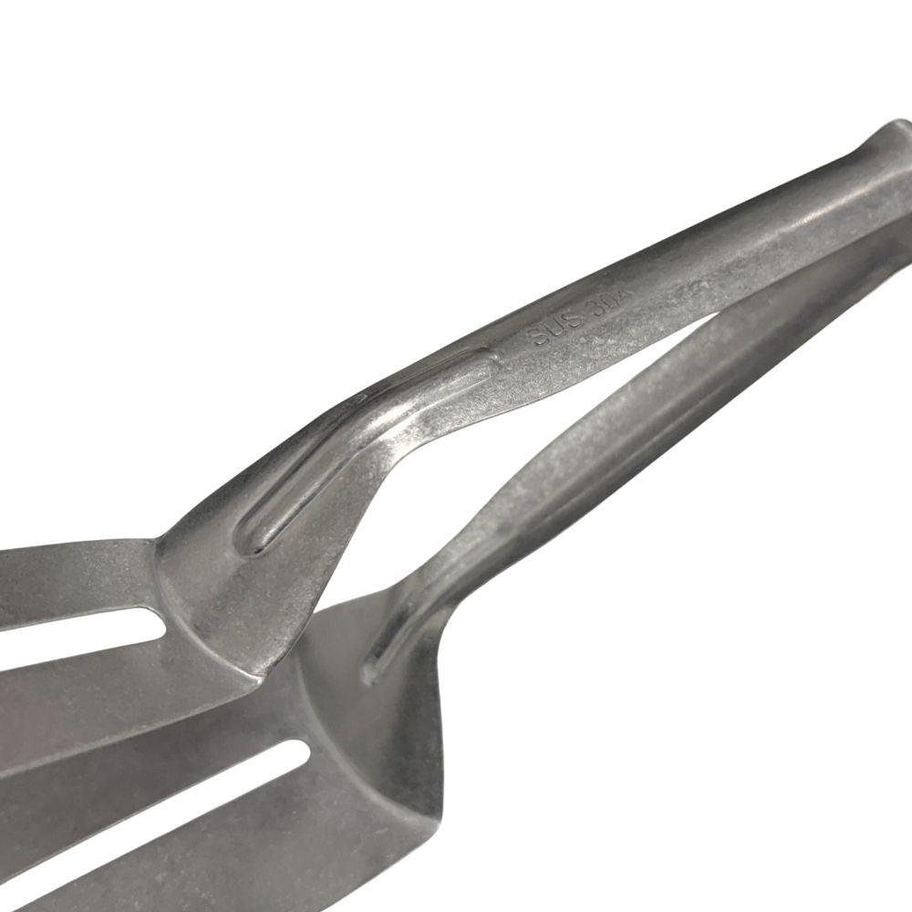 Kylin Retro-Style 304 Stainless Steel Frying Shovel Clip with Drainage Slots
