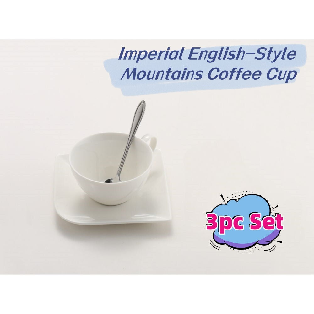 Imperial English-Style Mountains Coffee Cup 3Pc Set