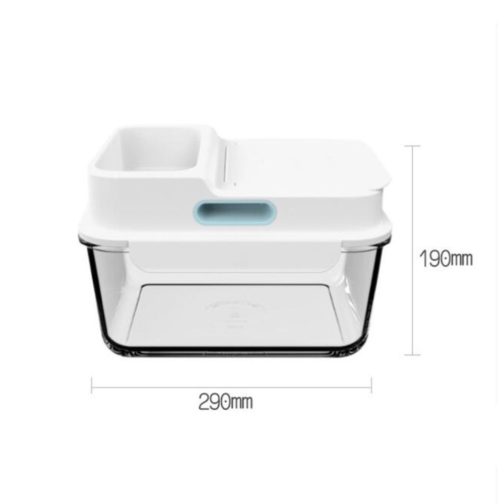 Robo Jeff Glass Rice Container 6L - White