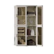 Antbox Cubes Storage Folding Cabinet Wardrobe With 8 Grids & 6 Doors & 1 Hanger