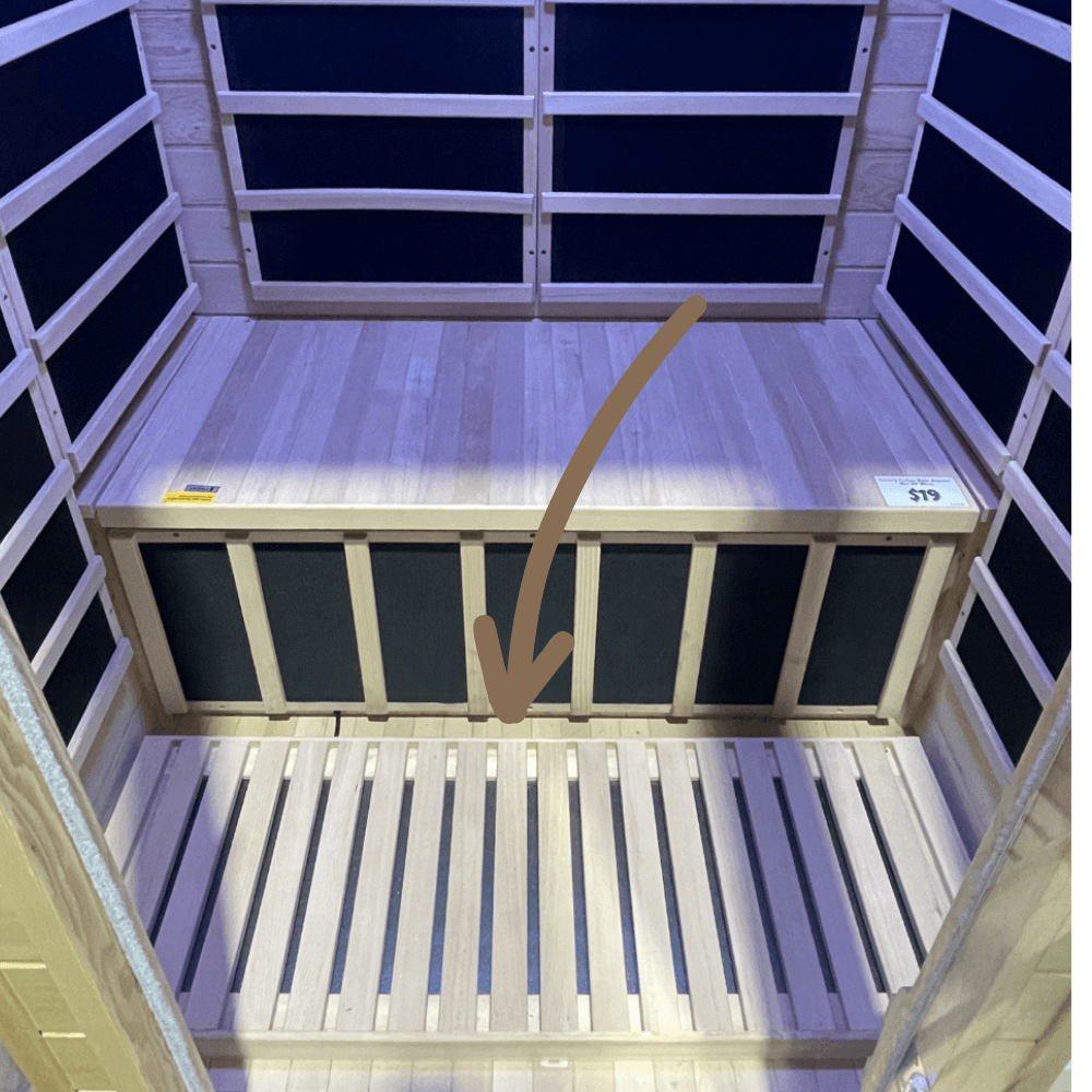 Kylin 3 Person Sauna Additional Low EMF Foot Heater (K8402)