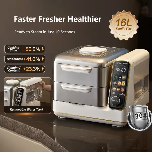 Hoper Layer Multi-Function Electric Food Steamer 16L