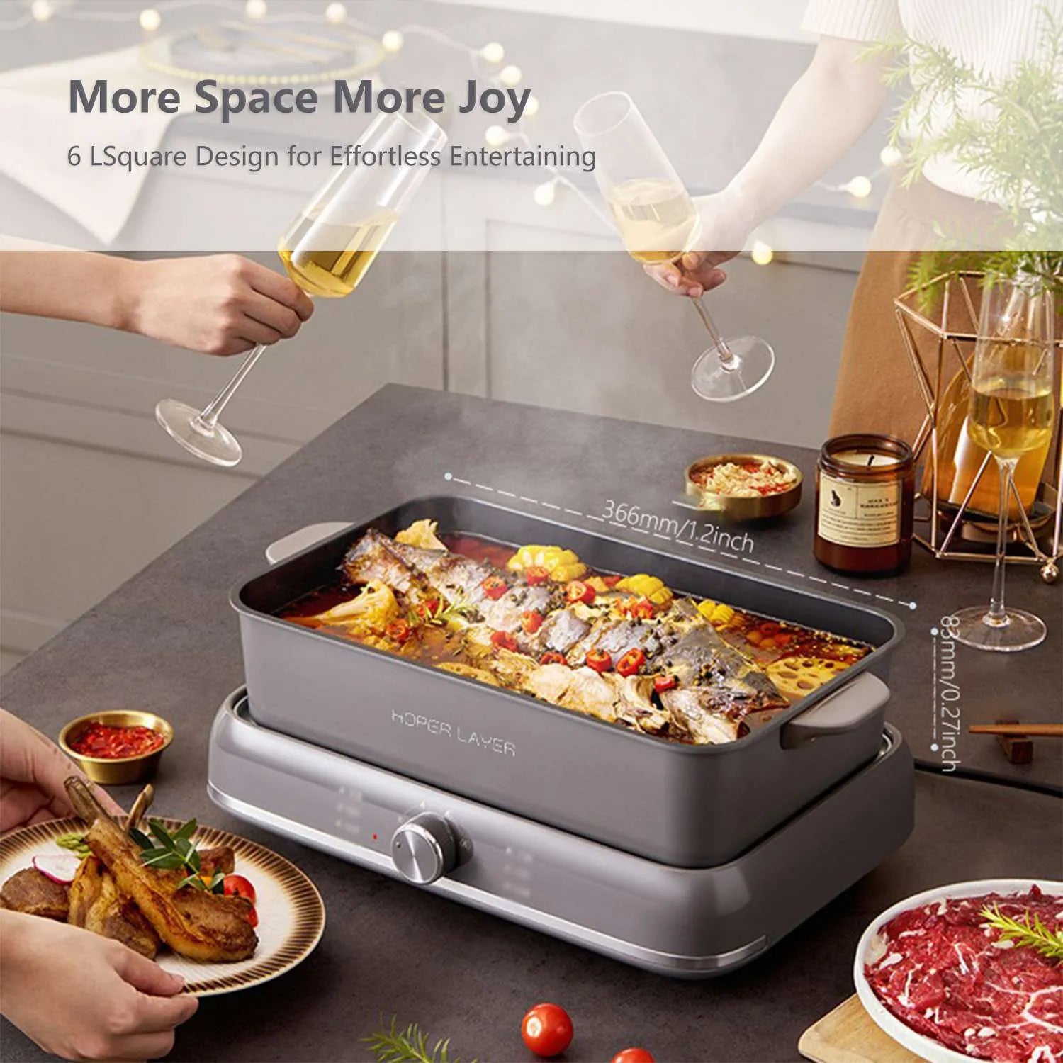 Hoper Layer Electric Multifunction Pot