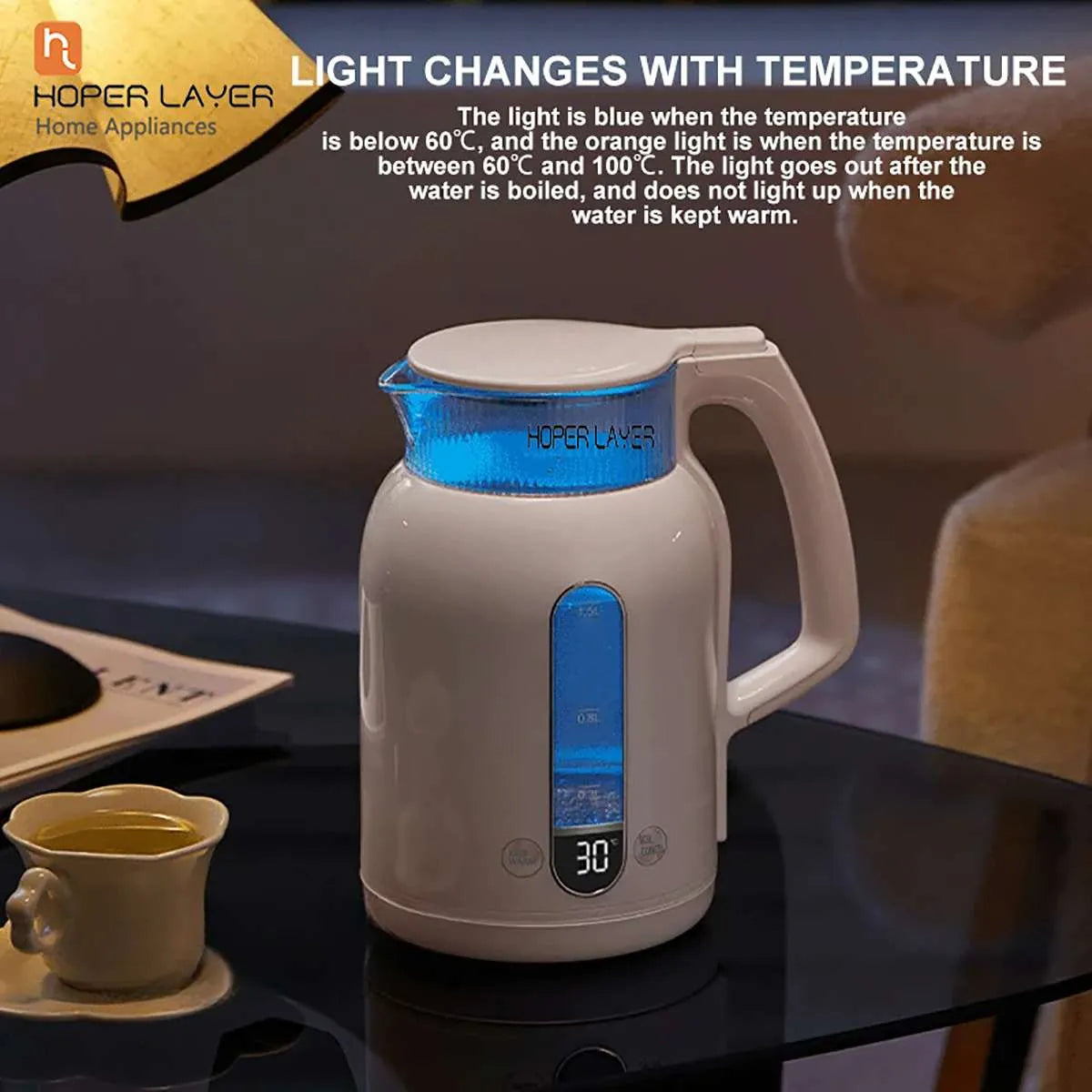 Hoper Layer Digital Electric Kettle 1.5L