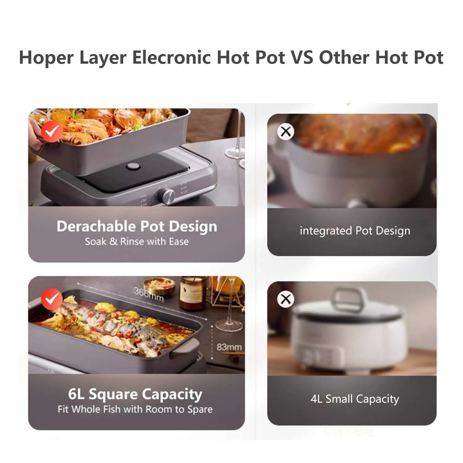 Hoper Layer Electric Multifunction Pot