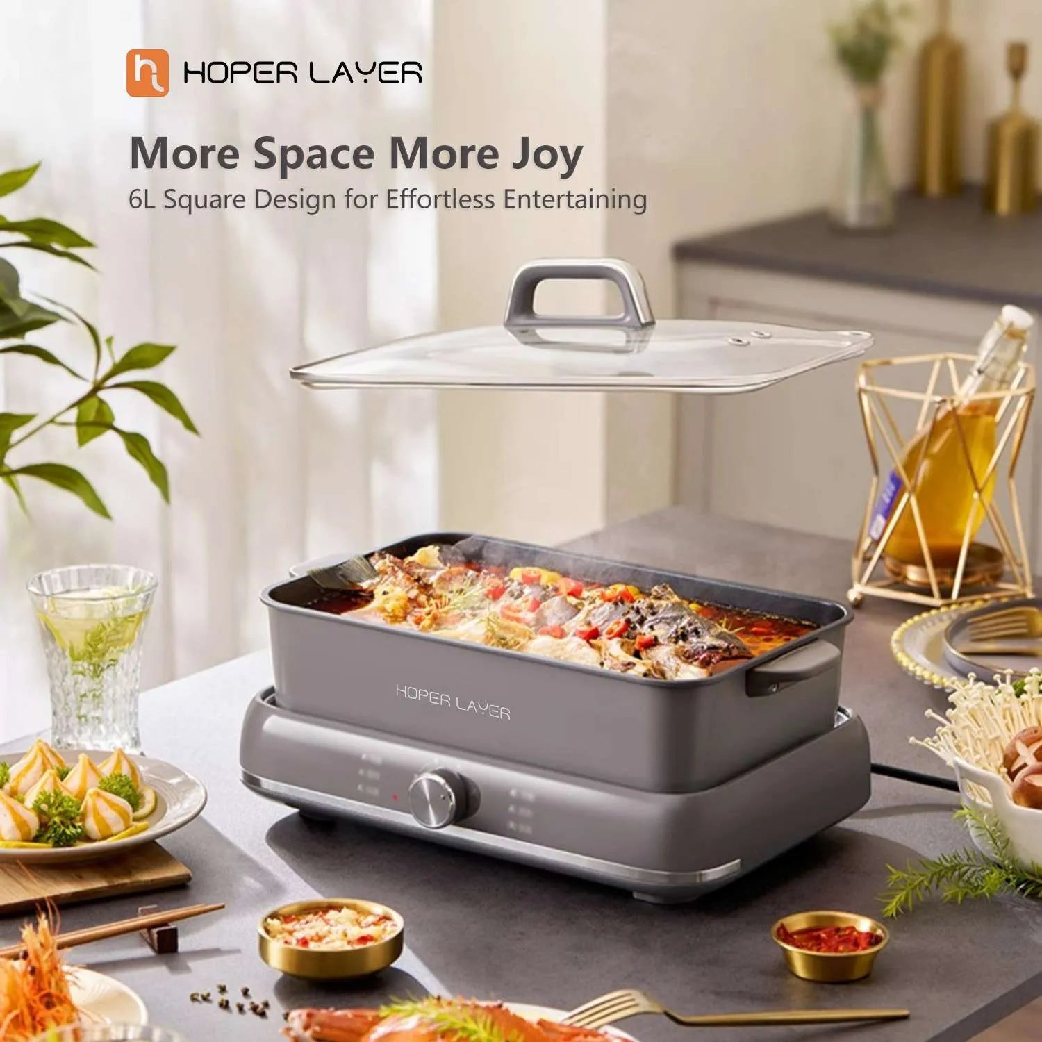 Hoper Layer Electric Multifunction Pot