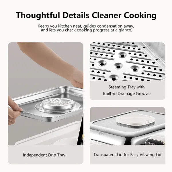 Hoper Layer Multi-Function Electric Food Steamer 16L