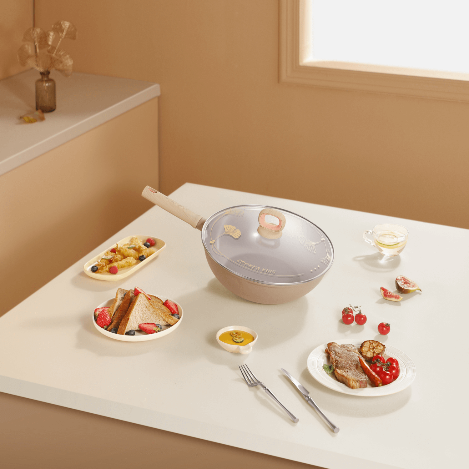 Cooker King  Ceramic Crystal Wok 28cm