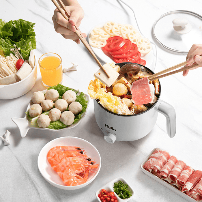 Kylin Mini Non-stick Multicooker Steam Rack Included White 1.2L 600~700W AU-K6412