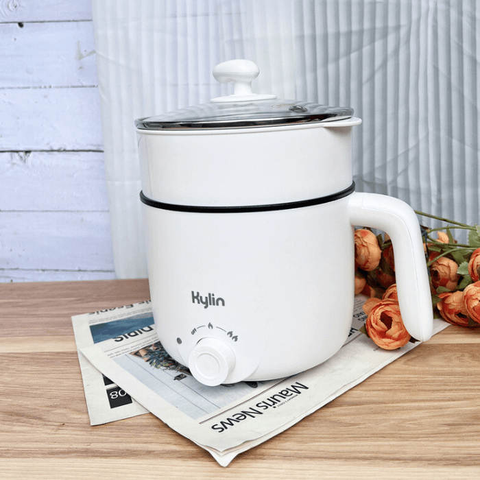 Kylin Mini Non-stick Multicooker Steam Rack Included White 1.2L 600~700W AU-K6412