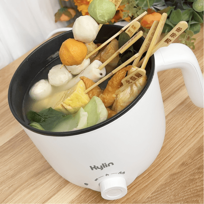 Kylin Mini Non-stick Multicooker Steam Rack Included White 1.2L 600~700W AU-K6412