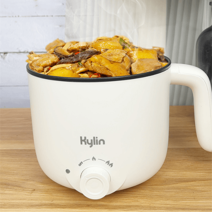 Kylin Mini Non-stick Multicooker Steam Rack Included White 1.2L 600~700W AU-K6412