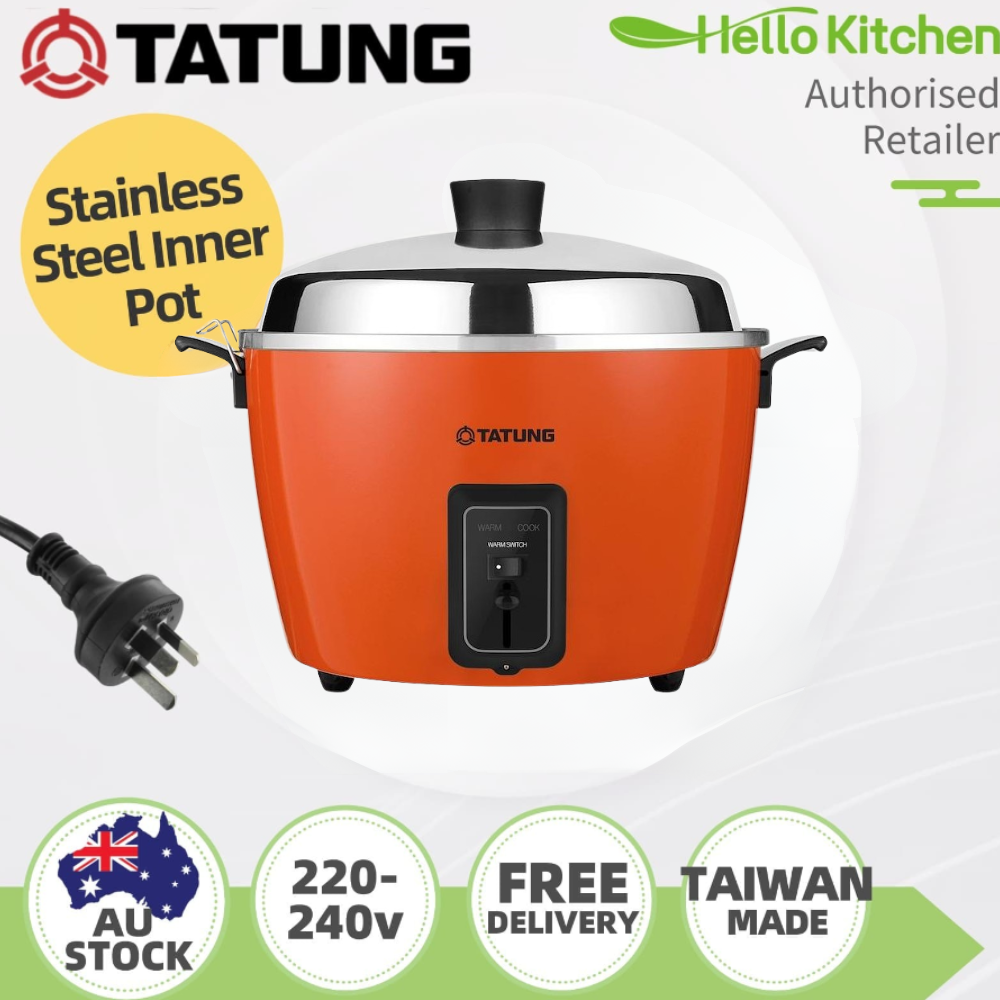 Tatung Multi-Functional Stainless Steel Pot Inner Pot Rice Cooker in Red- New Version