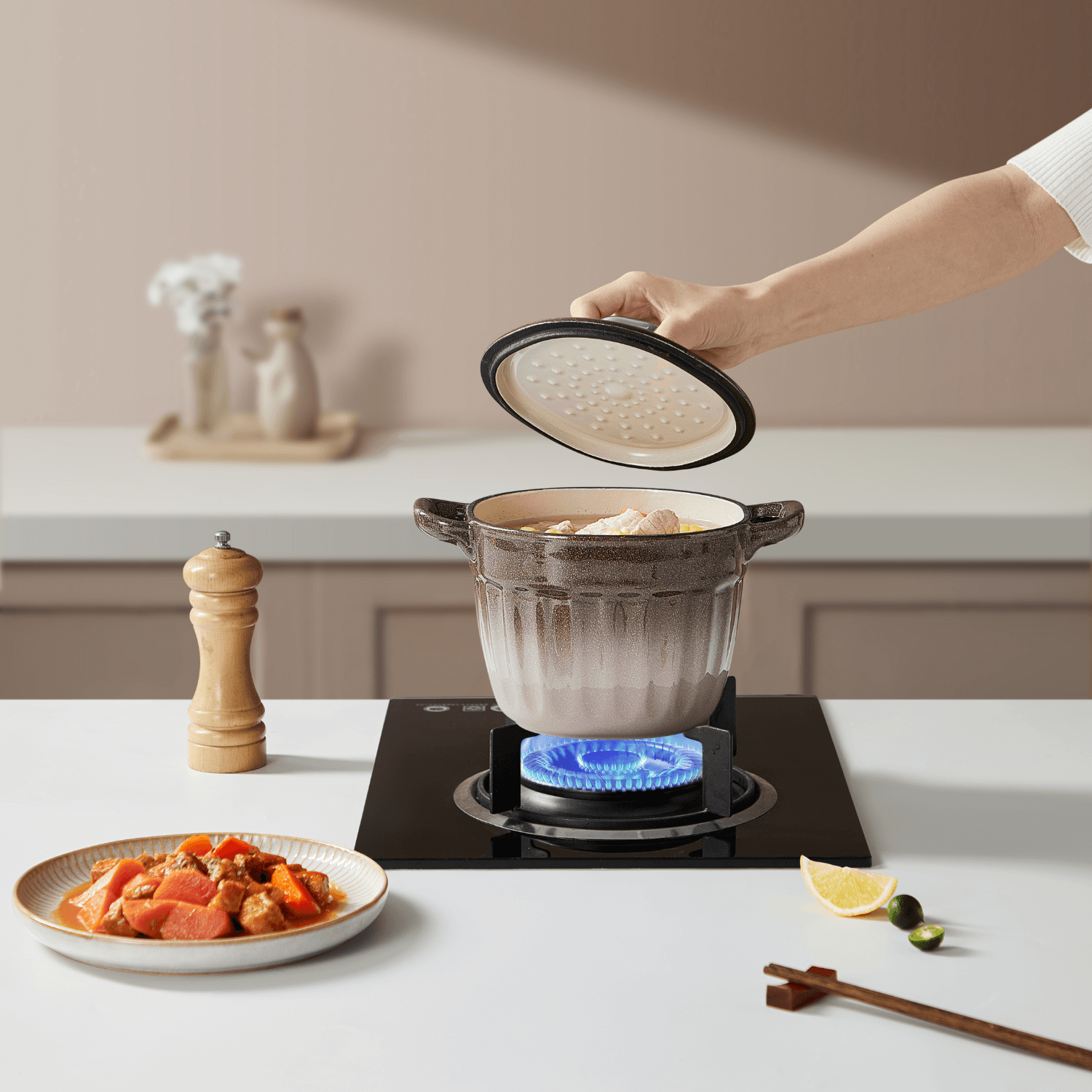 Cooker King Gilded Enamel Rice Cooker Pot
