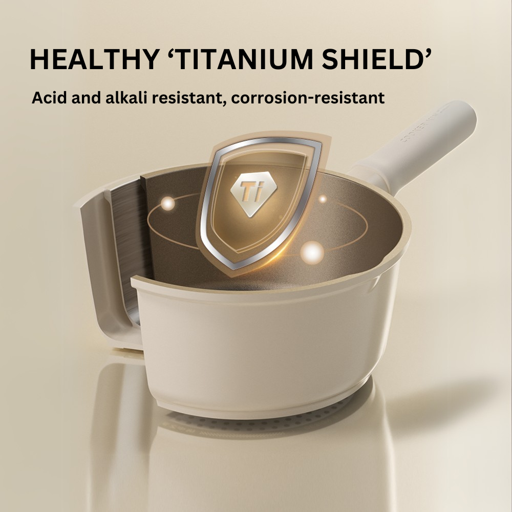 Cooker King White Titanium Saucepan 16cm