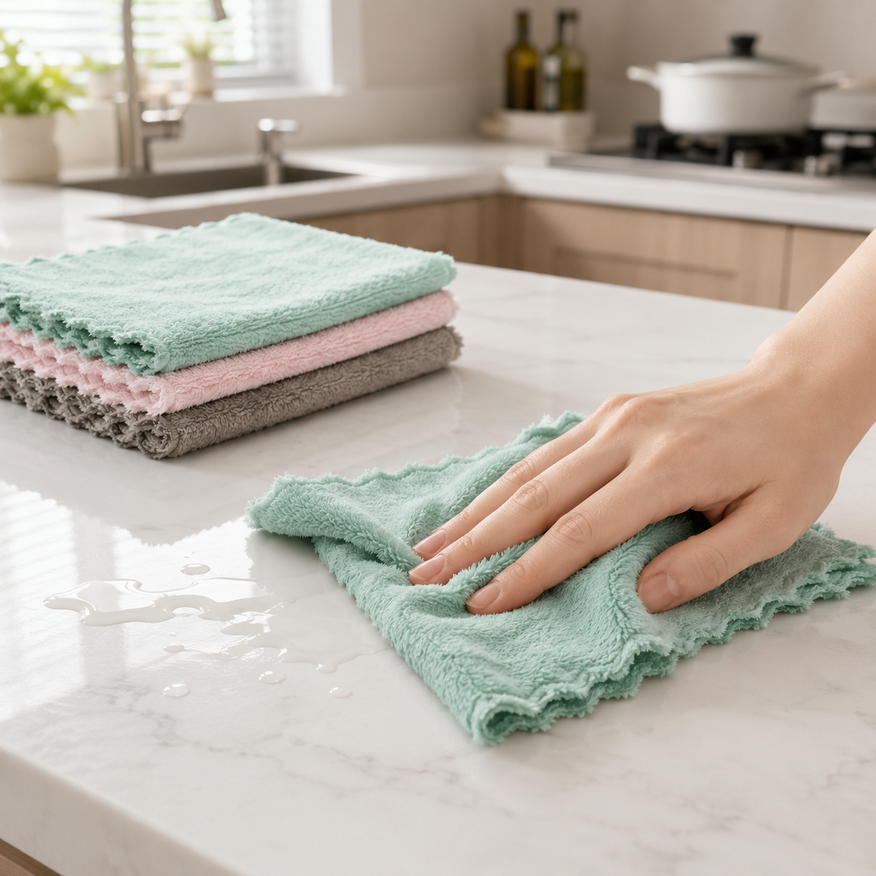 Fresh Life Microfiber Cleaning Cloth 25cm x 25cm 6pc