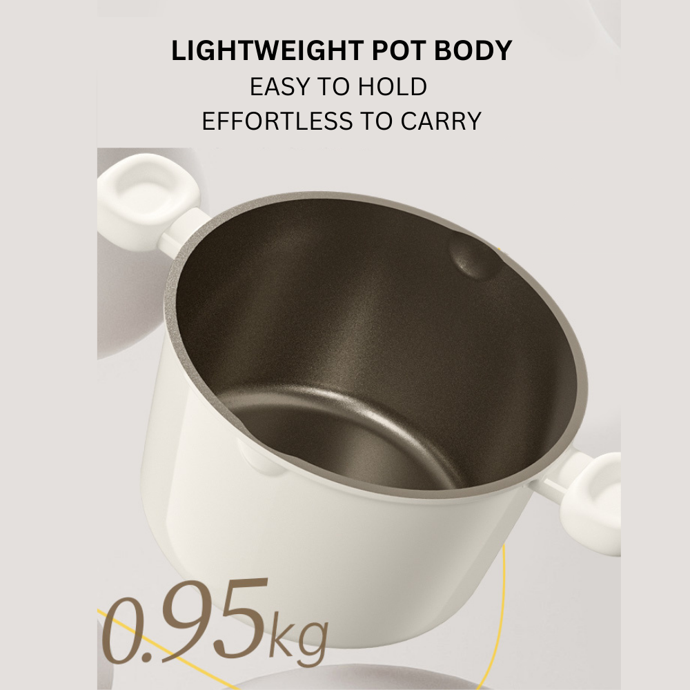 Cooker King White Titanium Cassersole with Steamer 22cm