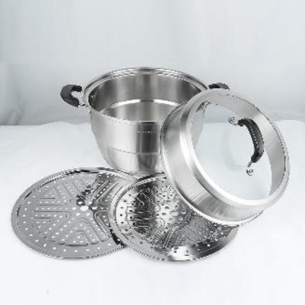 Boutiq Royal Chef 2 Layer Multipurpose Steamer Induction And Electro Stoves Compatible