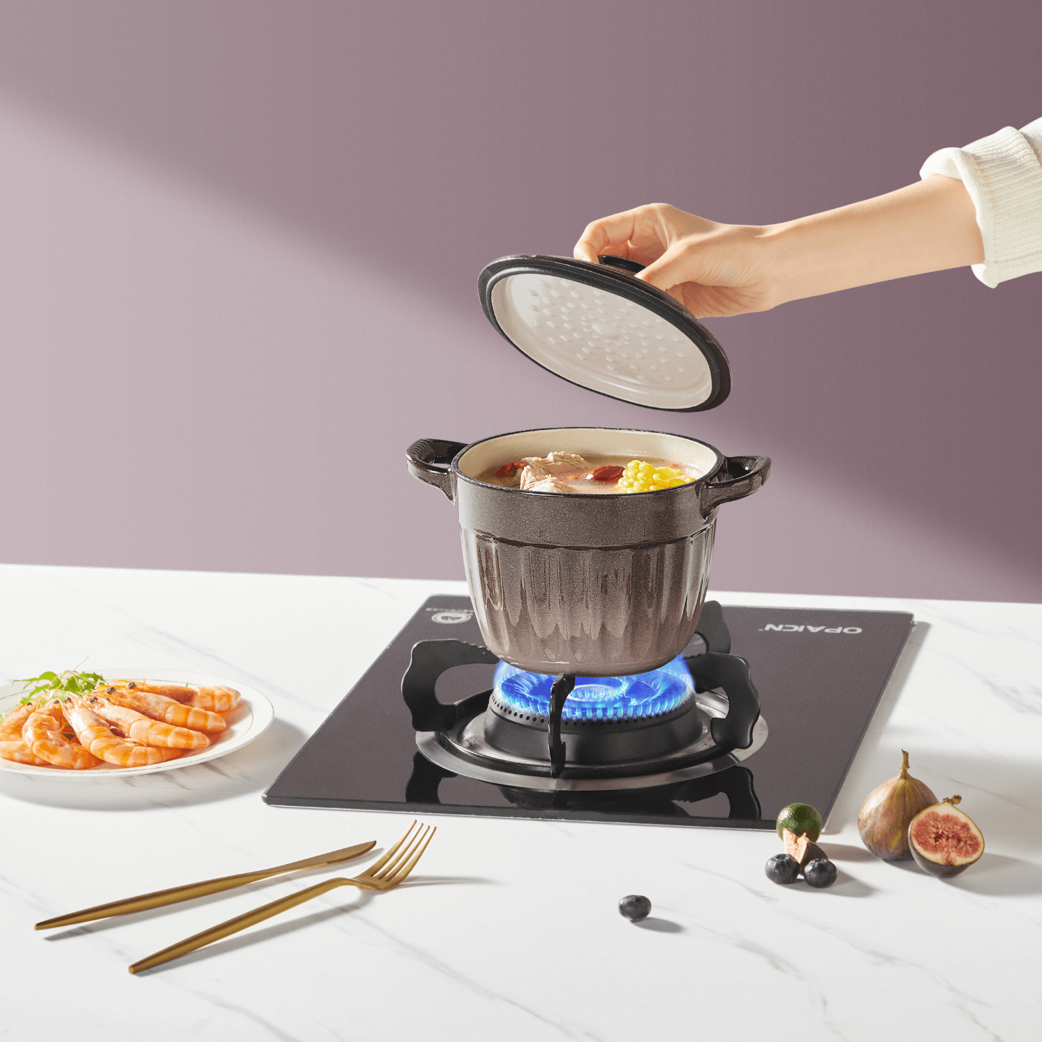 Cooker King Gilded Enamel Rice Cooker Pot