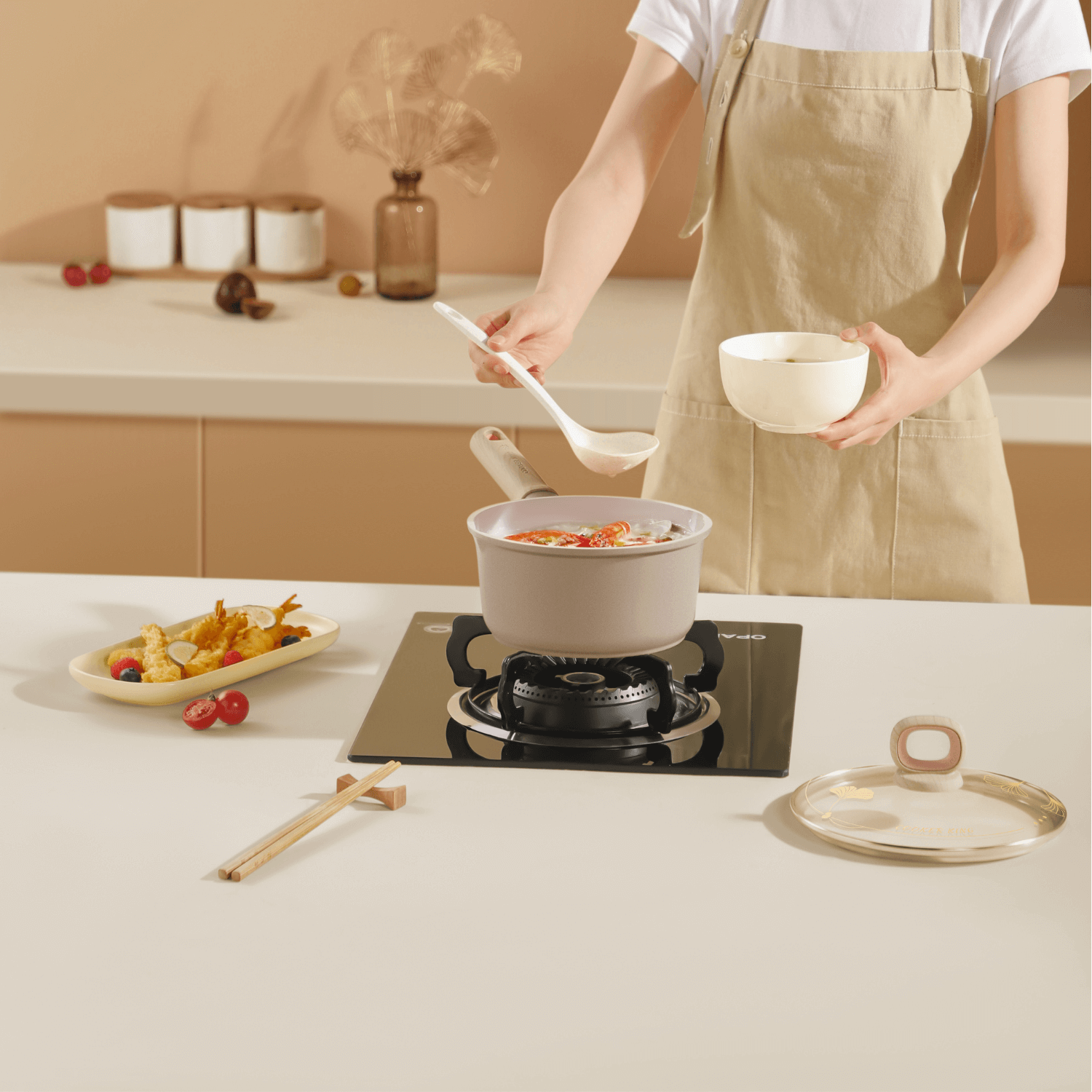 Cooker King Ceramic Crystal Milk Pot 18cm