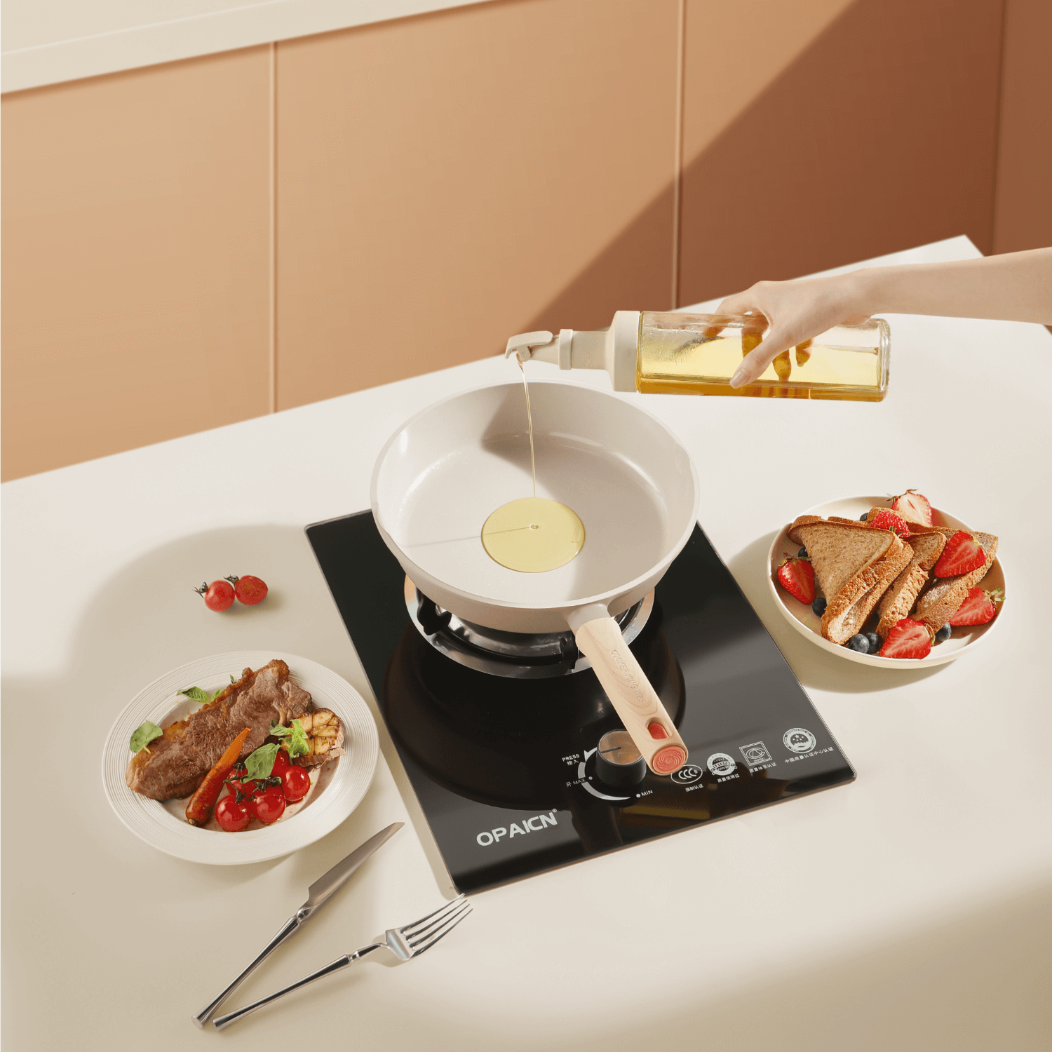 Cooker King Ceramic Crystal Frying Pan 24cm