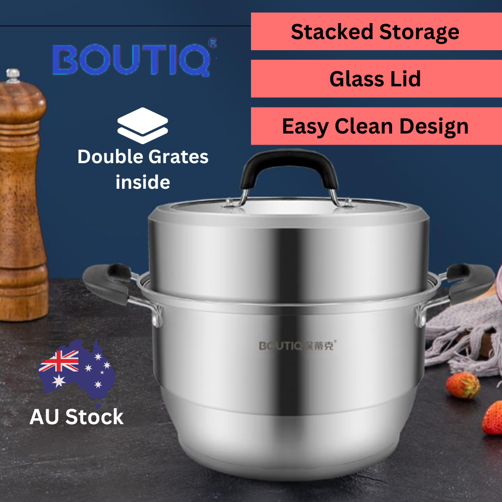 Boutiq Royal Chef 2 Layer Multipurpose Steamer Induction And Electro Stoves Compatible