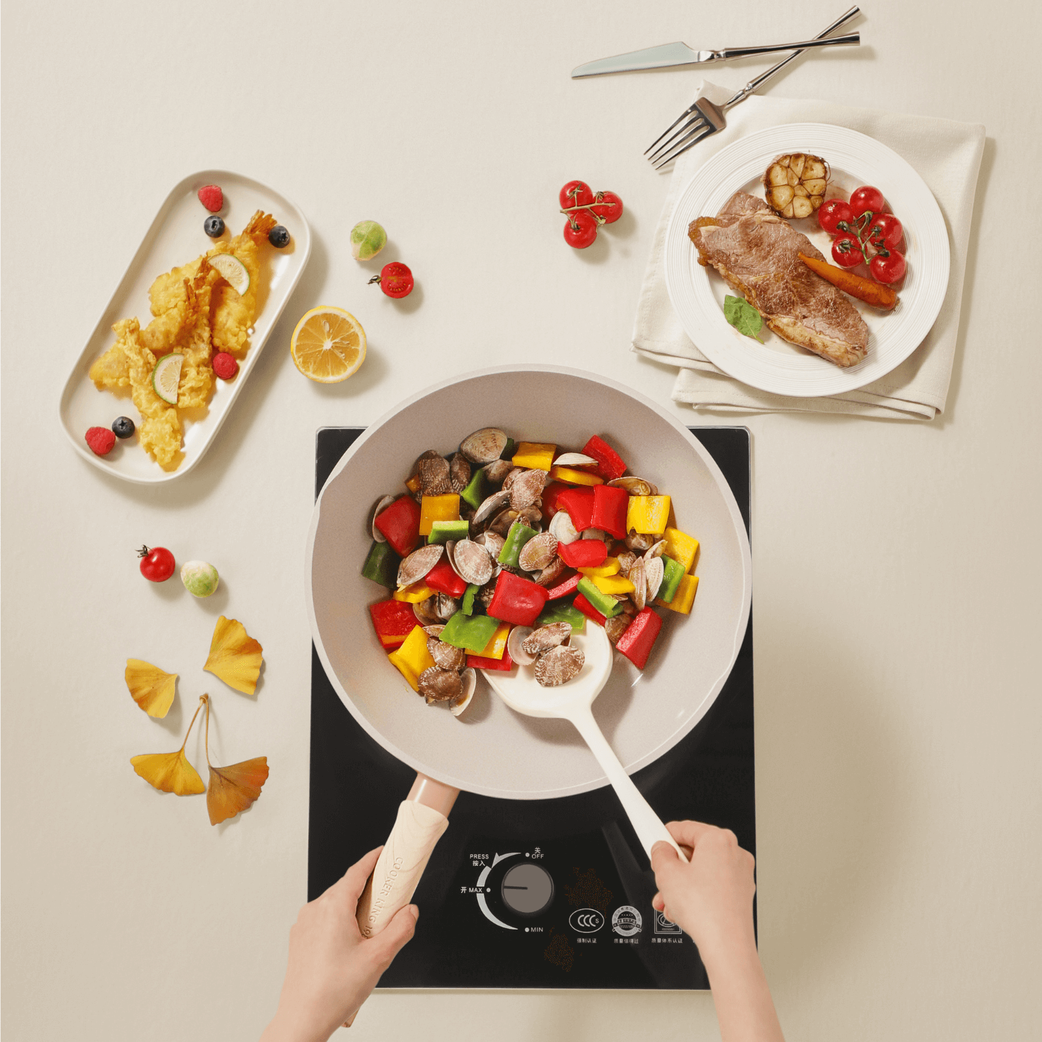 Cooker King  Ceramic Crystal Wok 28cm