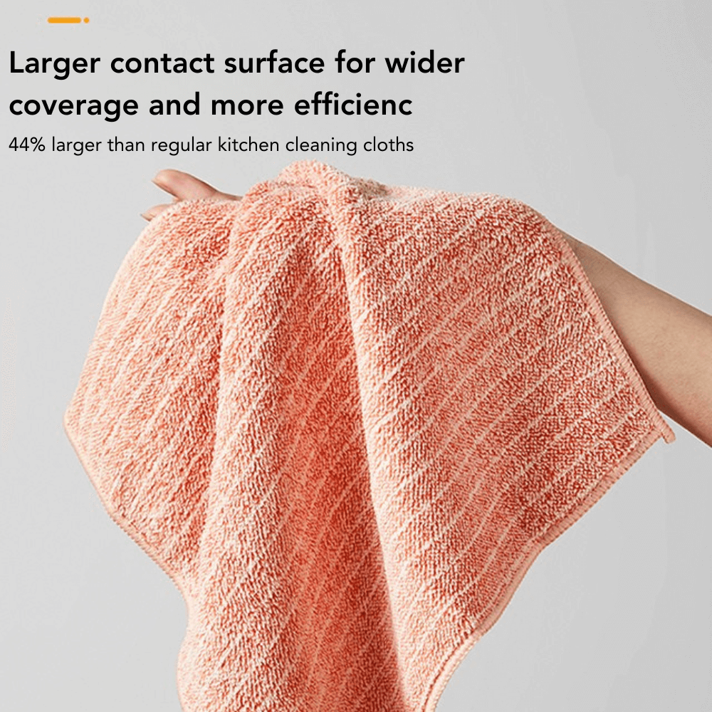 Cooker King Coral Fleece Striped Kitchen Dishcloths 5PC