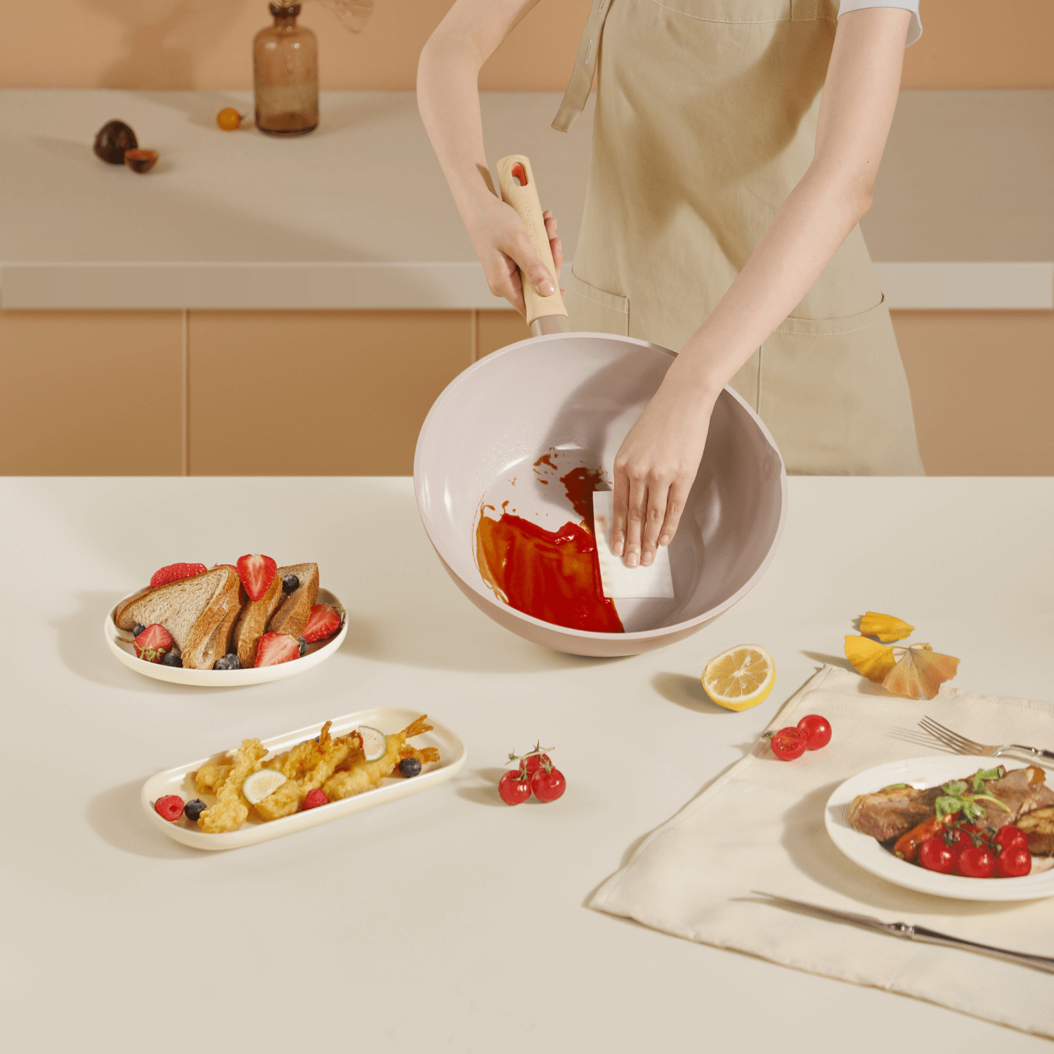 Cooker King  Ceramic Crystal Wok 28cm