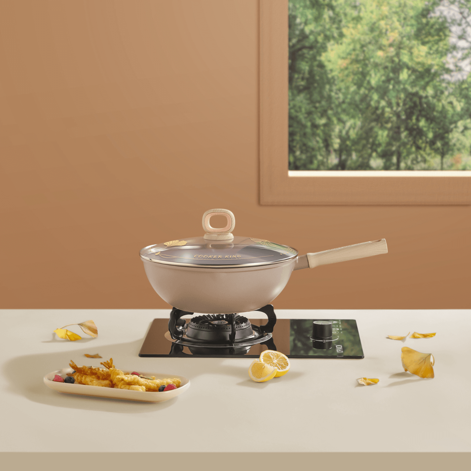 Cooker King  Ceramic Crystal Wok 28cm