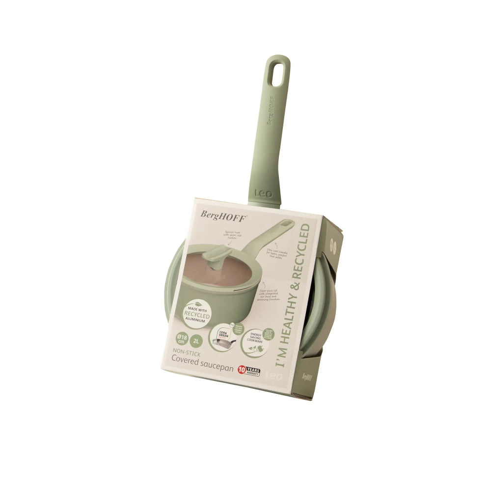 BergHOFF Balance Covered Saucepan 18cm 2L - Sage