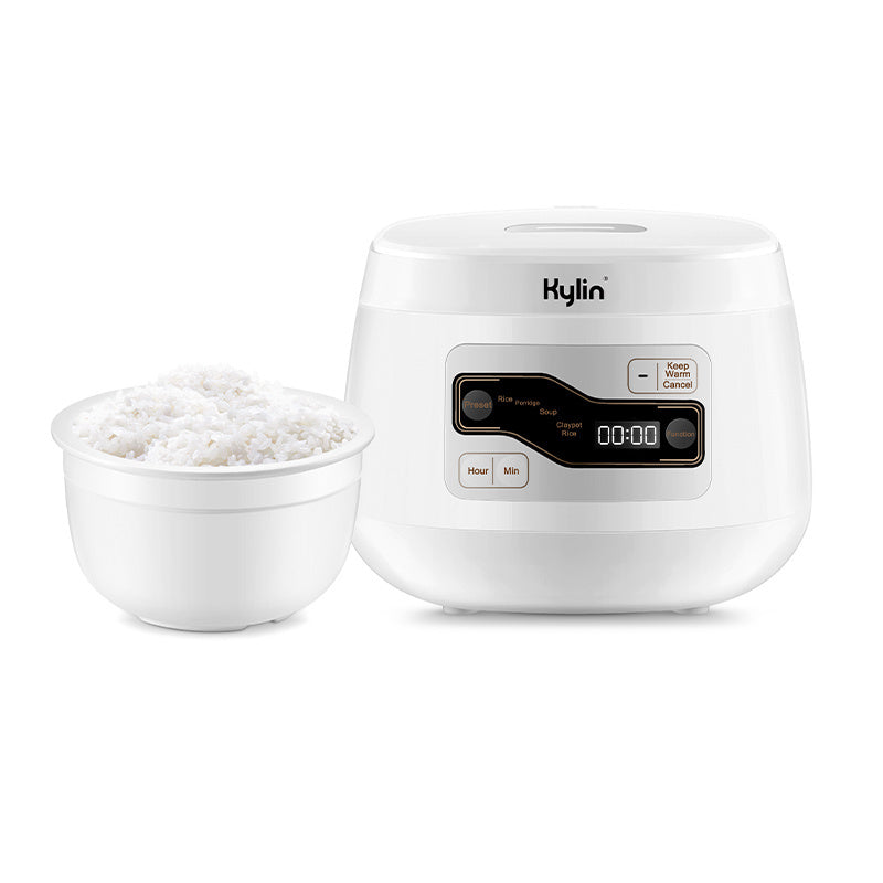 Kylin Electric No Coating Ceramic 4 Cups Rice Cooker 2L White AU-K1020