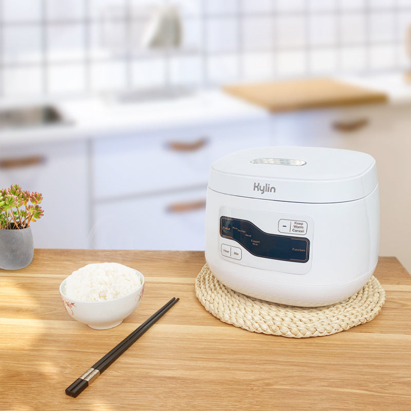 Kylin Electric No Coating Ceramic 4 Cups Rice Cooker 2L White AU-K1020
