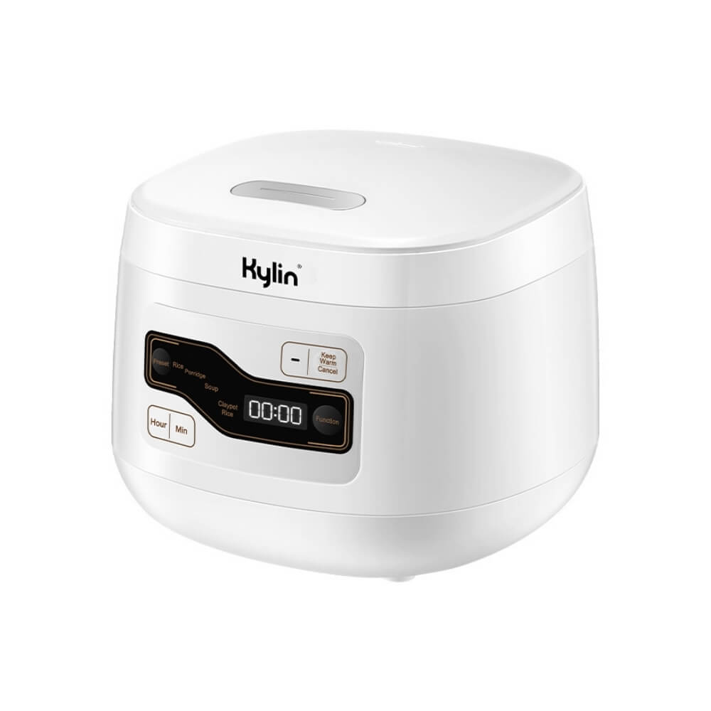 Kylin Electric No Coating Ceramic 4 Cups Rice Cooker 2L White AU-K1020