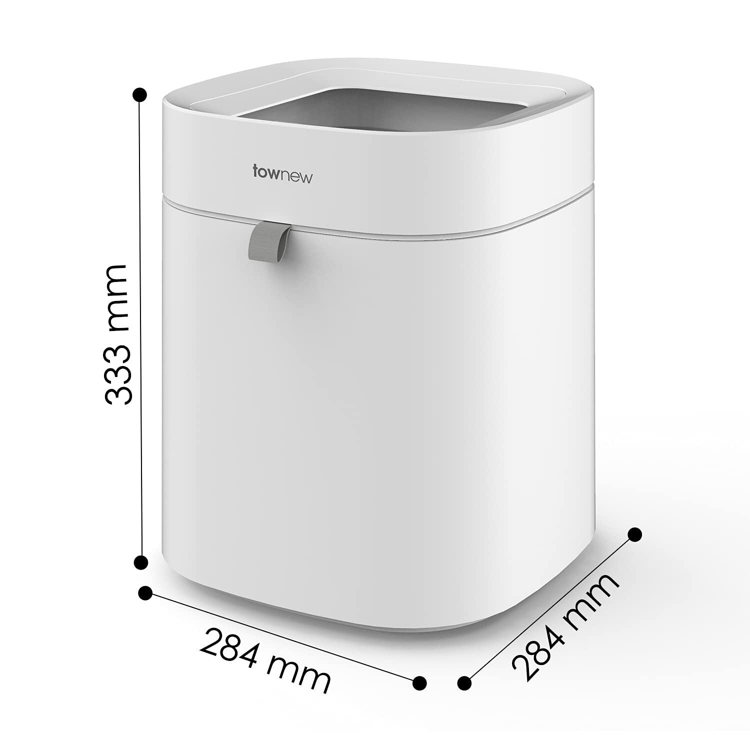 Townew T-Air Lite Rubbish Bin Automatic Trash Can 16.3L - White