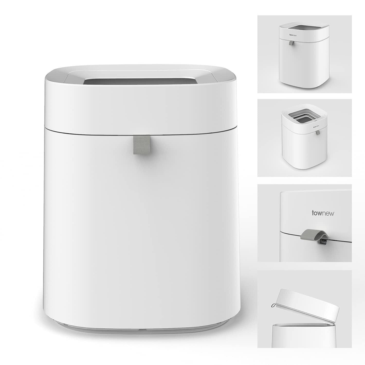 Townew T-Air Lite Rubbish Bin Automatic Trash Can 16.3L - White