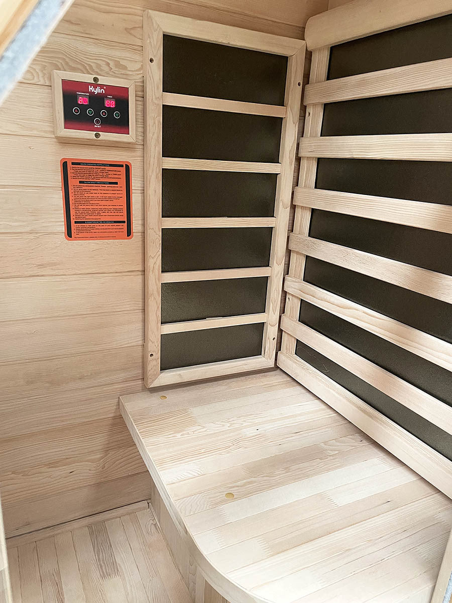 Kylin Compact Carbon Fibre Infrared Sauna 1 Person Mini Home Sauna Room KY-1D6