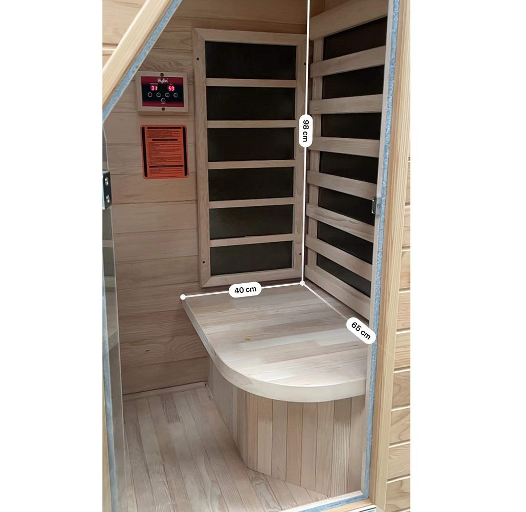 Kylin Compact Carbon Fibre Infrared Sauna 1 Person Mini Home Sauna Room KY-1D6