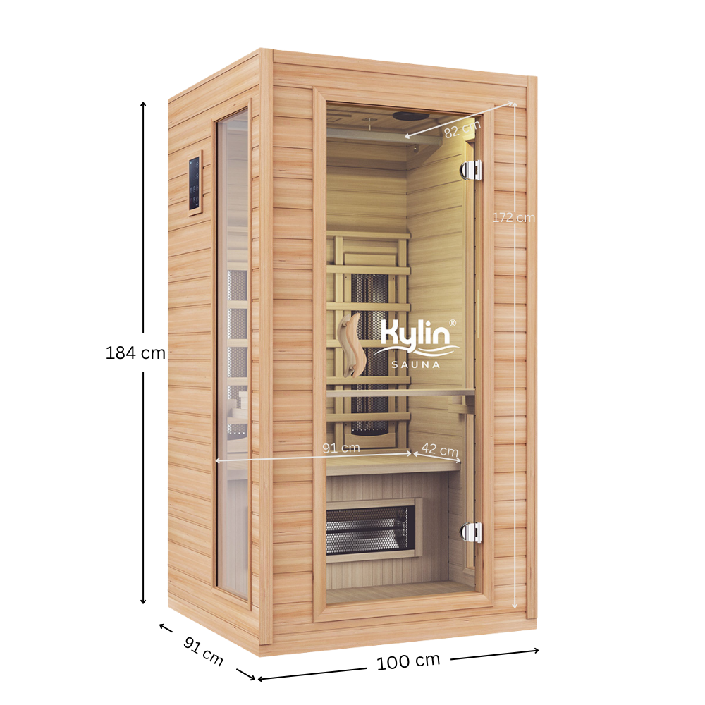 Kylin Ceramic Infrared Sauna 1 person with portable table - KY1B5/K8104