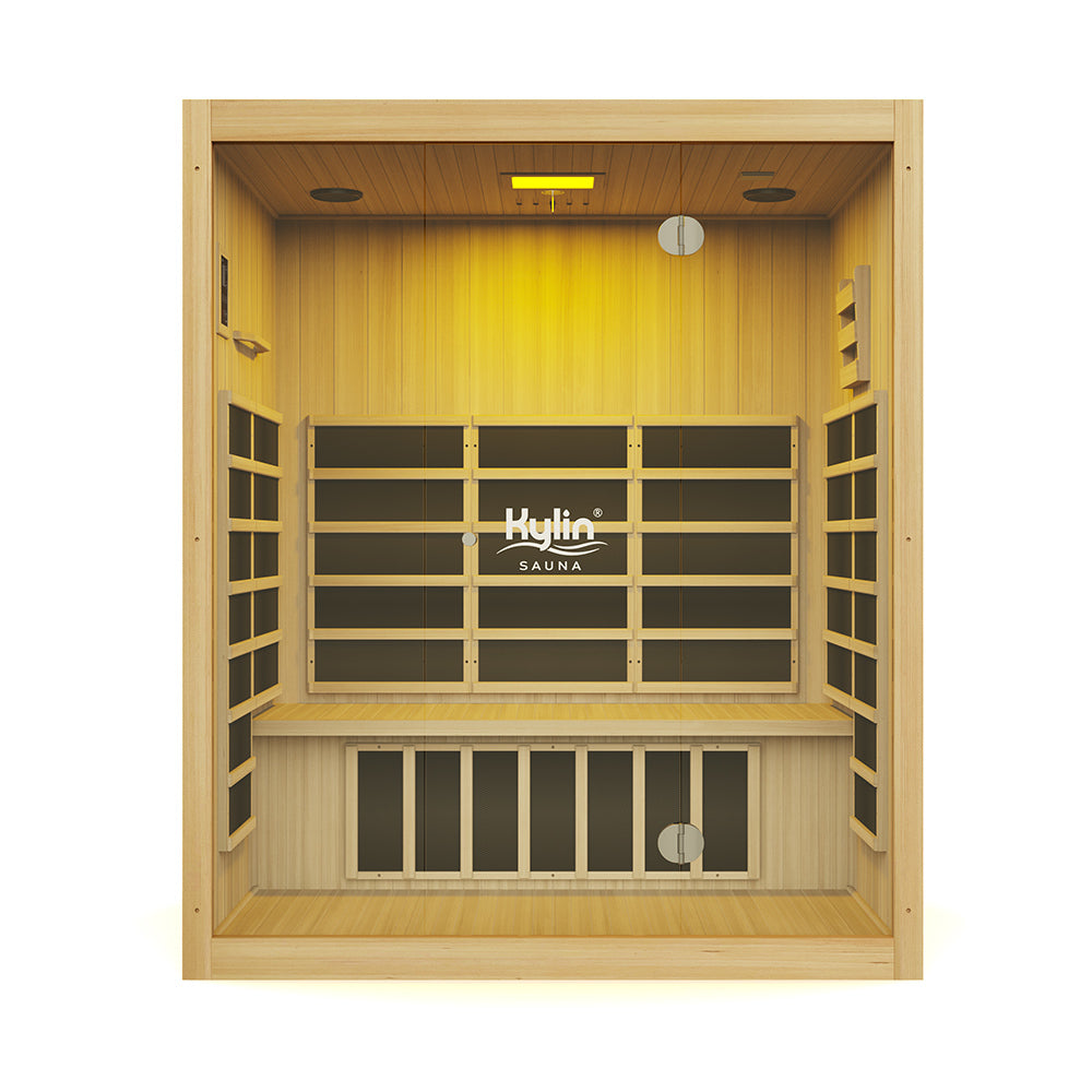 Kylin Panorama Carbon Far Infrared Sauna Room 3 person - K8302