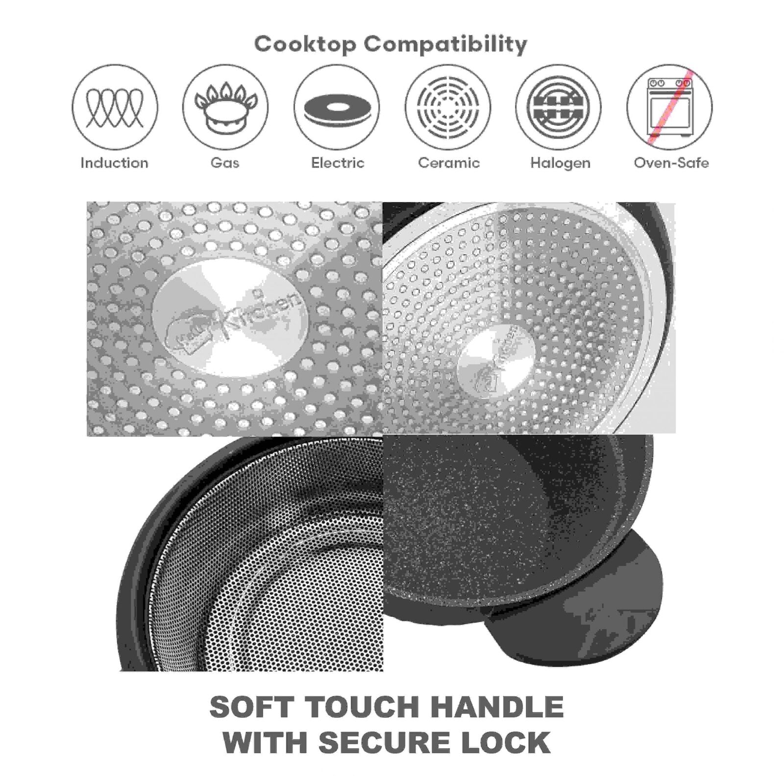 Hello Kitchen Non-stick 24cm Soup Pot  (with steamer) 62399S