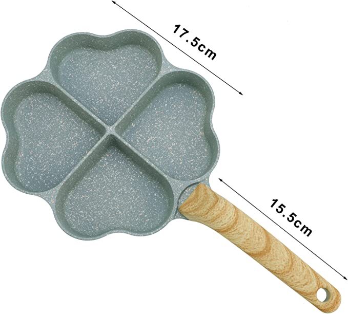 QC 18cm IH Four Leaf Clover Non-Stick Fry Pan - Green